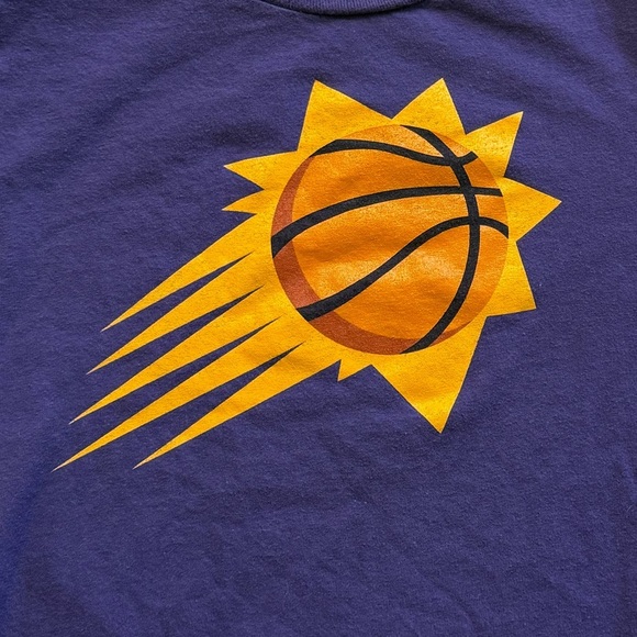 Kids Youth Medium NBA Phoenix Suns short sleeve tee purple orange 5/6 - Picture 2 of 4